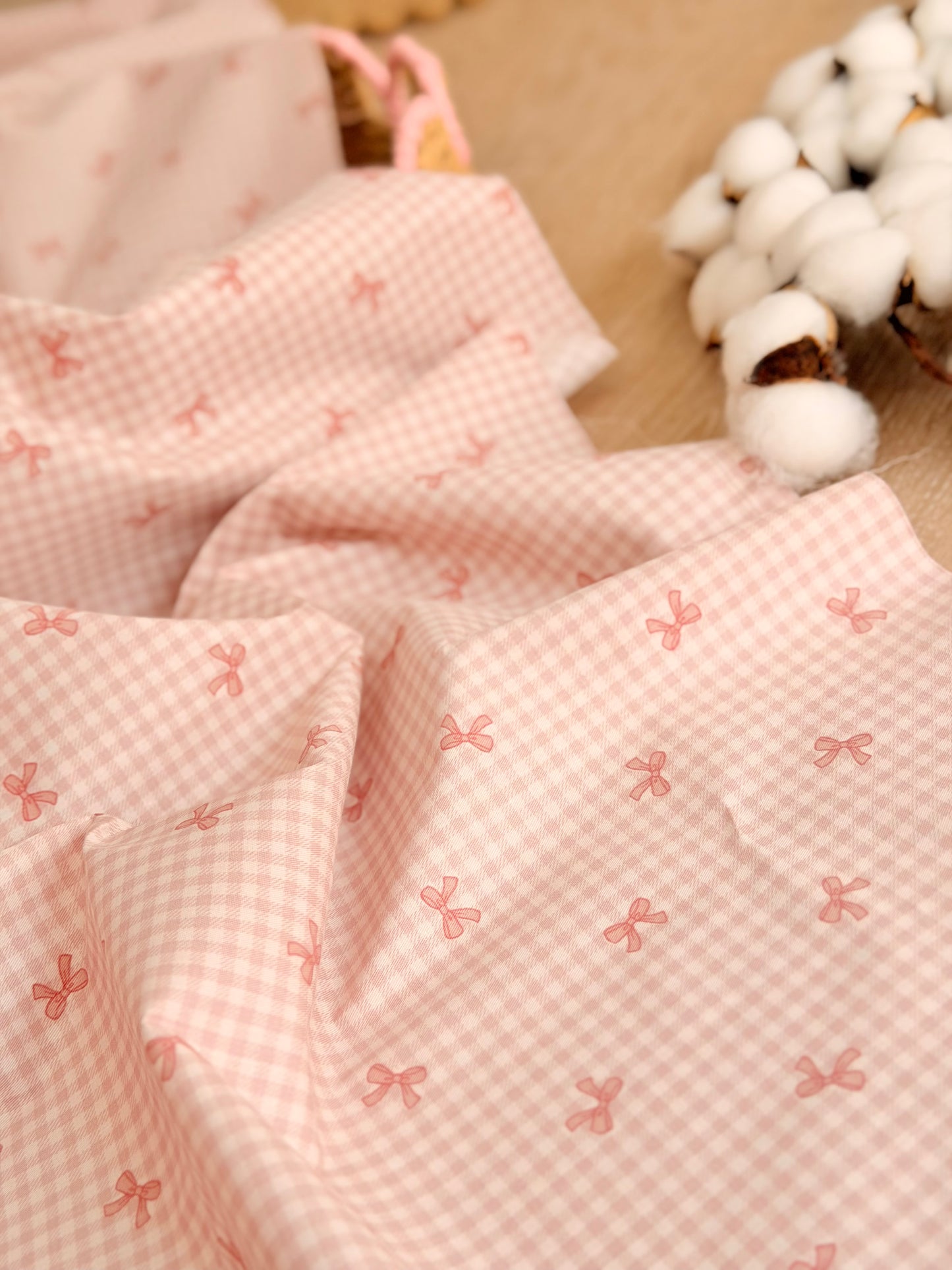 Cotton Twill Bow Vichy