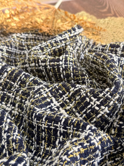 Tweed Navy Gold