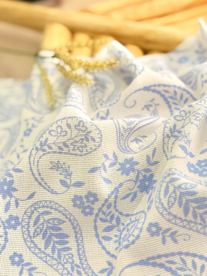 Artisanal Printed Linen Rustic Whispers