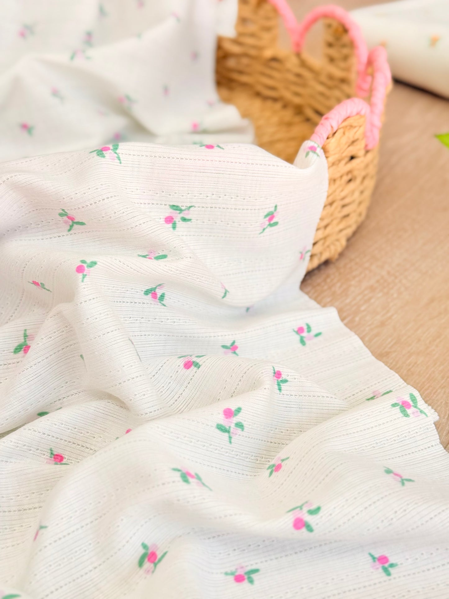 Printed Cotton Jersey Tiny Blossoms