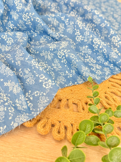 Printed Denim Cottage Bloom