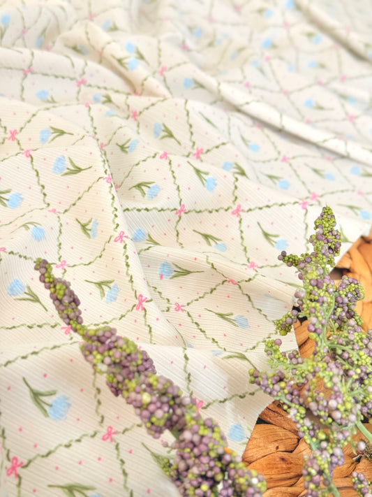 Printed Rib Cottage Flowers