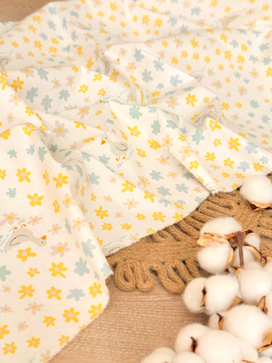 Cotton Twill Sunny Daisies