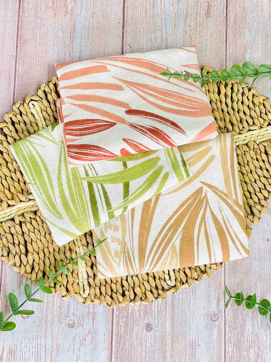 Printed Linen Palm Dusk