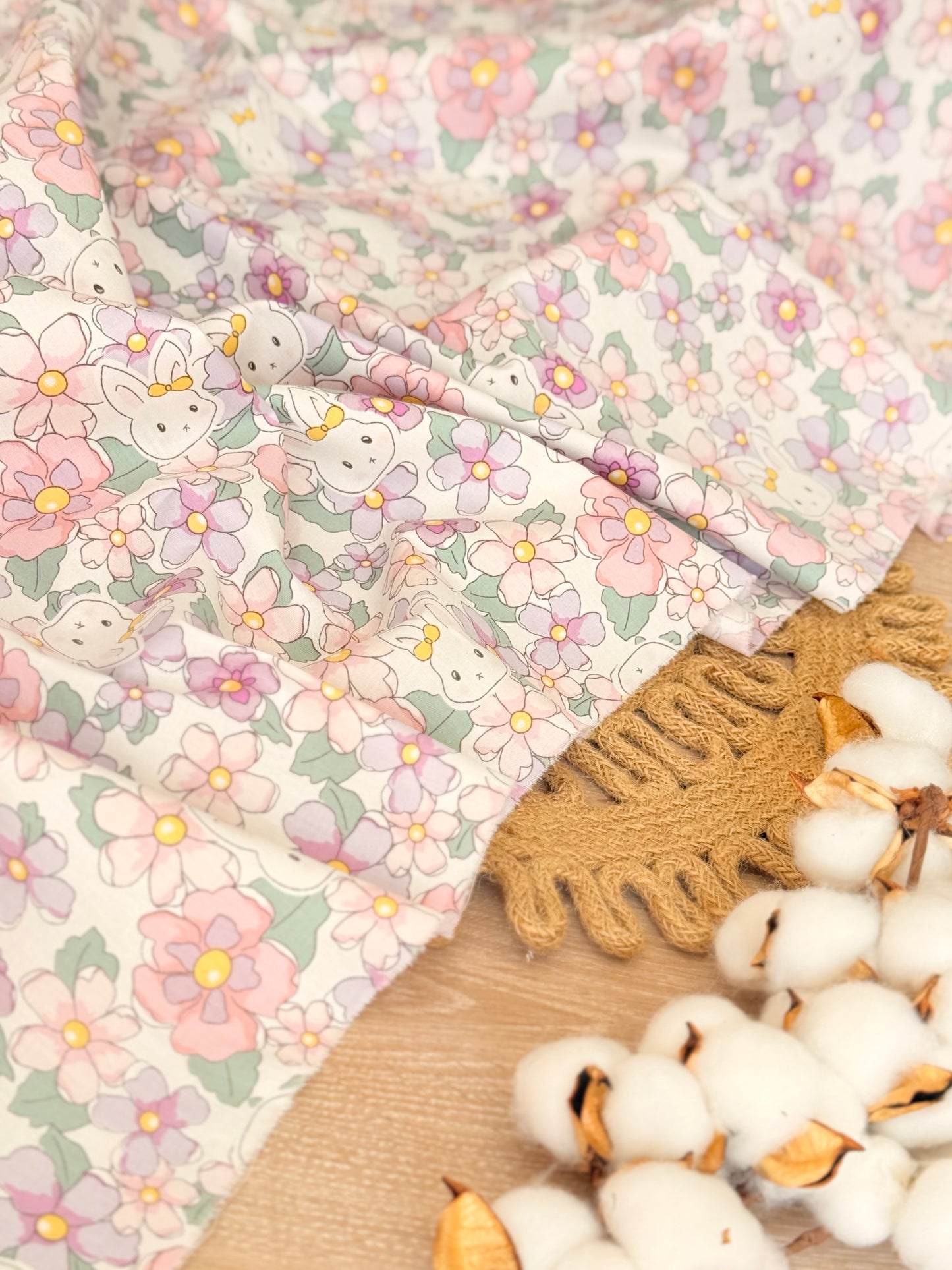Cotton Twill Bunny Garden