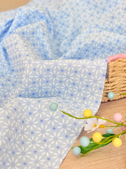 Puff Printed Cotton Blossom Grid