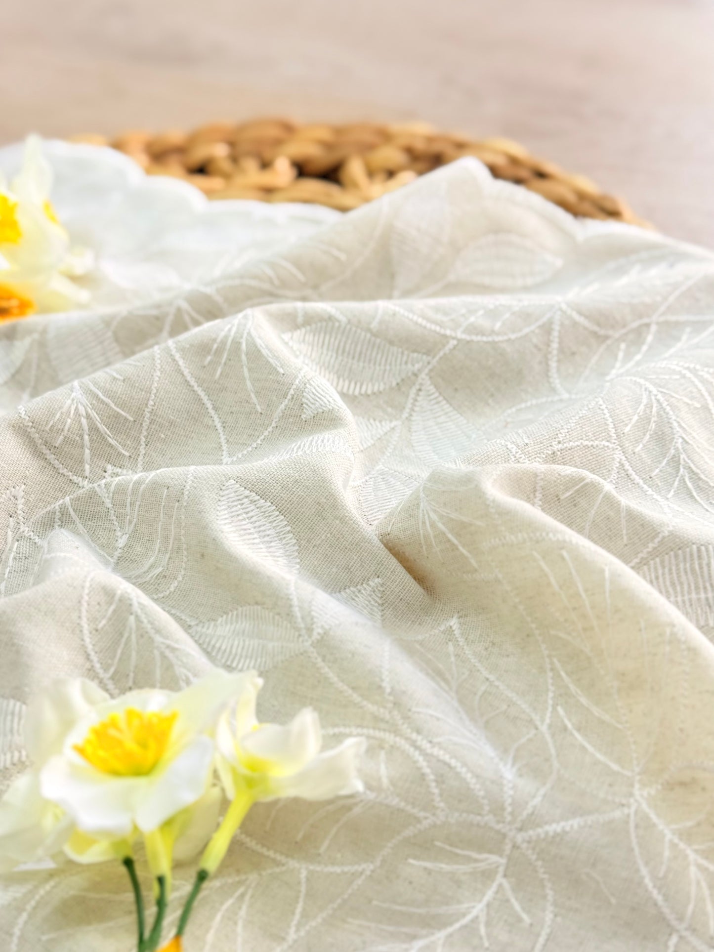 Embroidered Linen Pure Botanica
