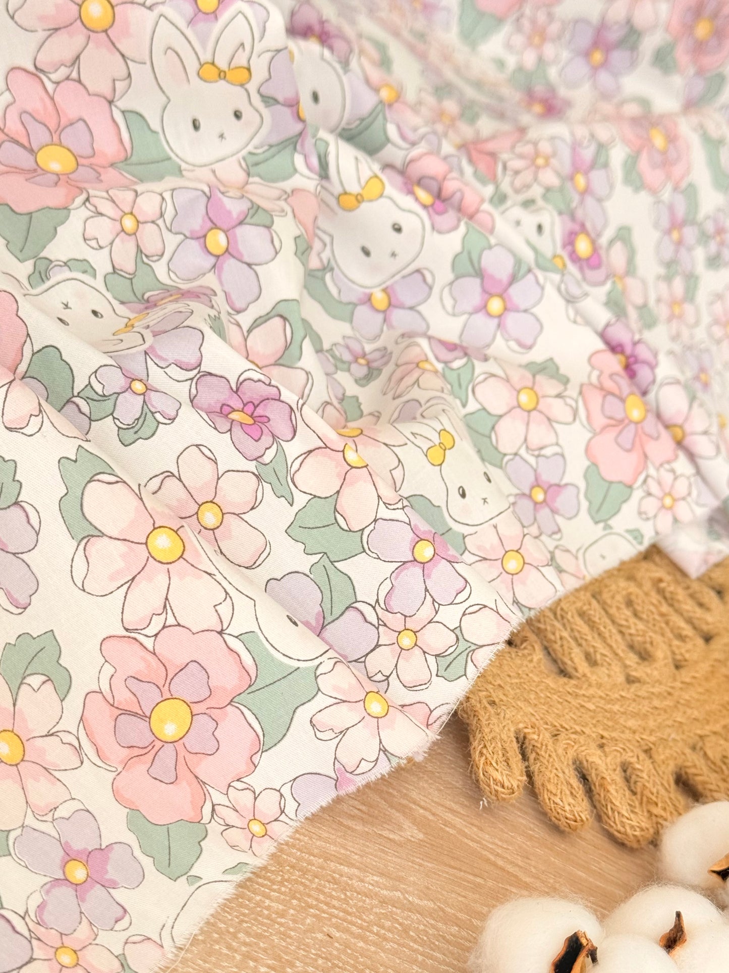 Cotton Twill Bunny Garden