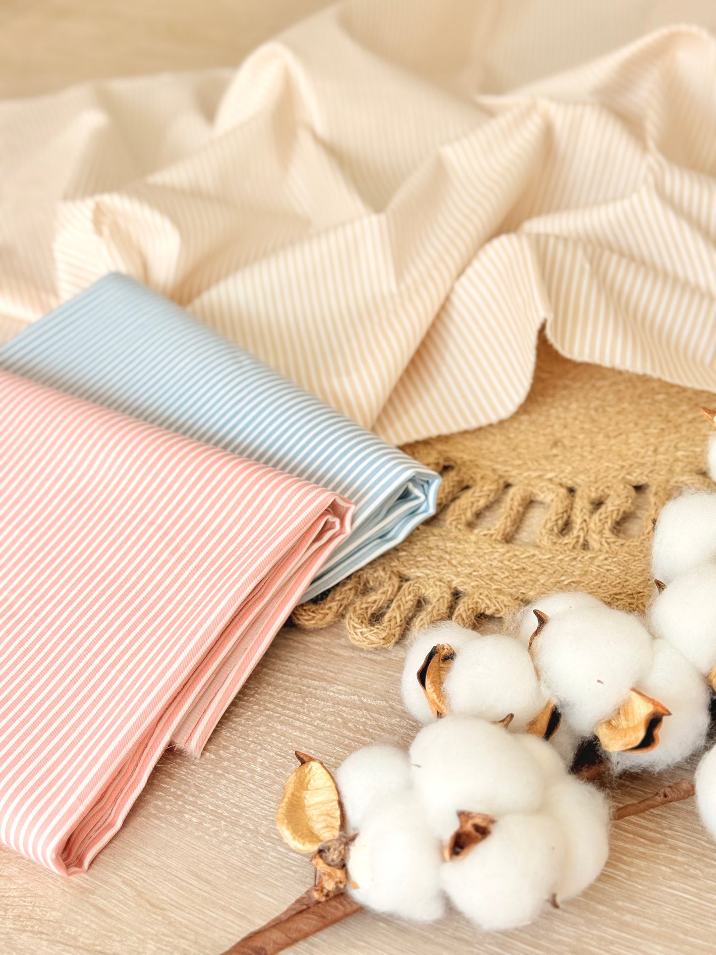 Cotton Twill Pastel Stripes