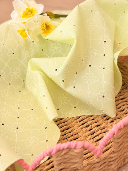 Puff Printed Cotton Petal Lattice