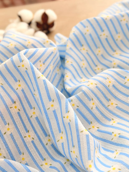 Embroidered Cotton Daisy Lane