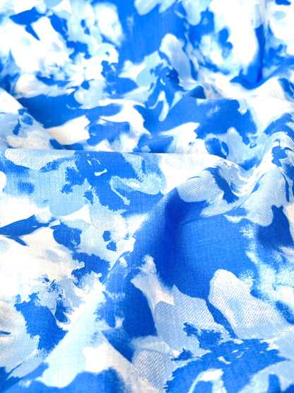 Printed Linen Tie Dye Flowers