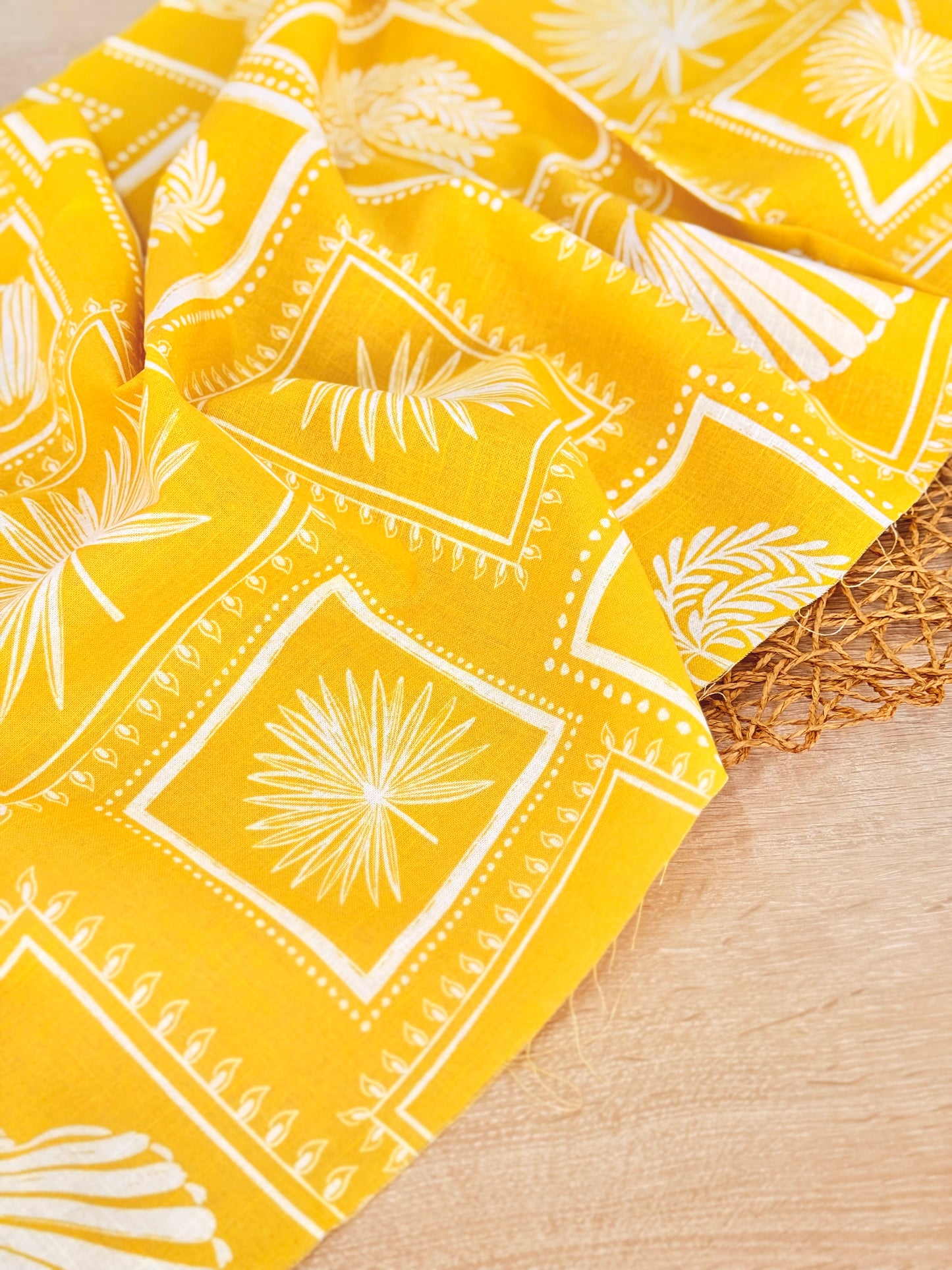 Printed Linen Palm Postcards