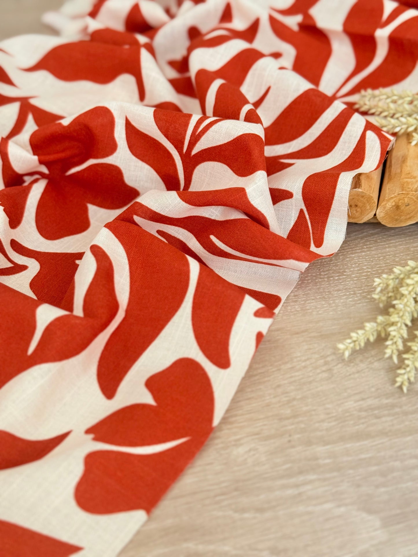 Printed Linen Tropical Silhouette