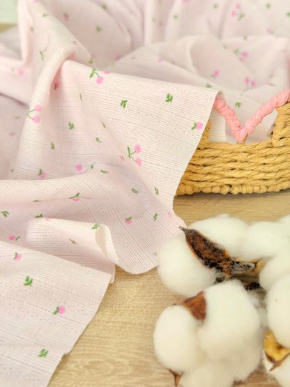 Printed Cotton Jersey Cherry Blossom