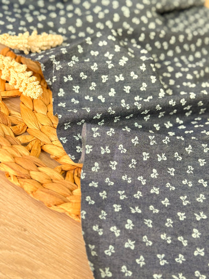 Printed Denim Mini Bows