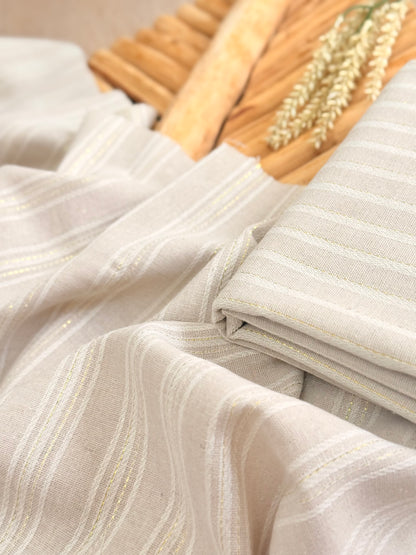 Artisanal Linen Lurex Stripes
