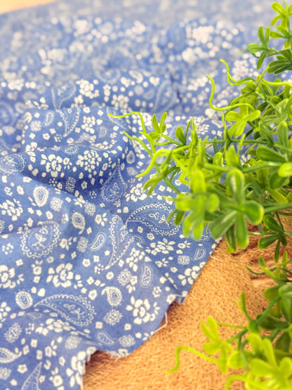 Printed Denim Paisley Blossom