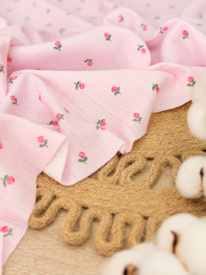 Printed Cotton Jersey Blush Petals