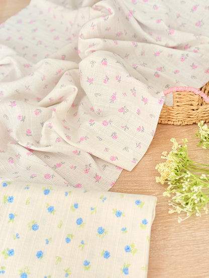 Printed Cotton Jersey Cottage Garden