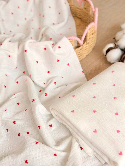 Printed Cotton Jersey Sweetheart Dots