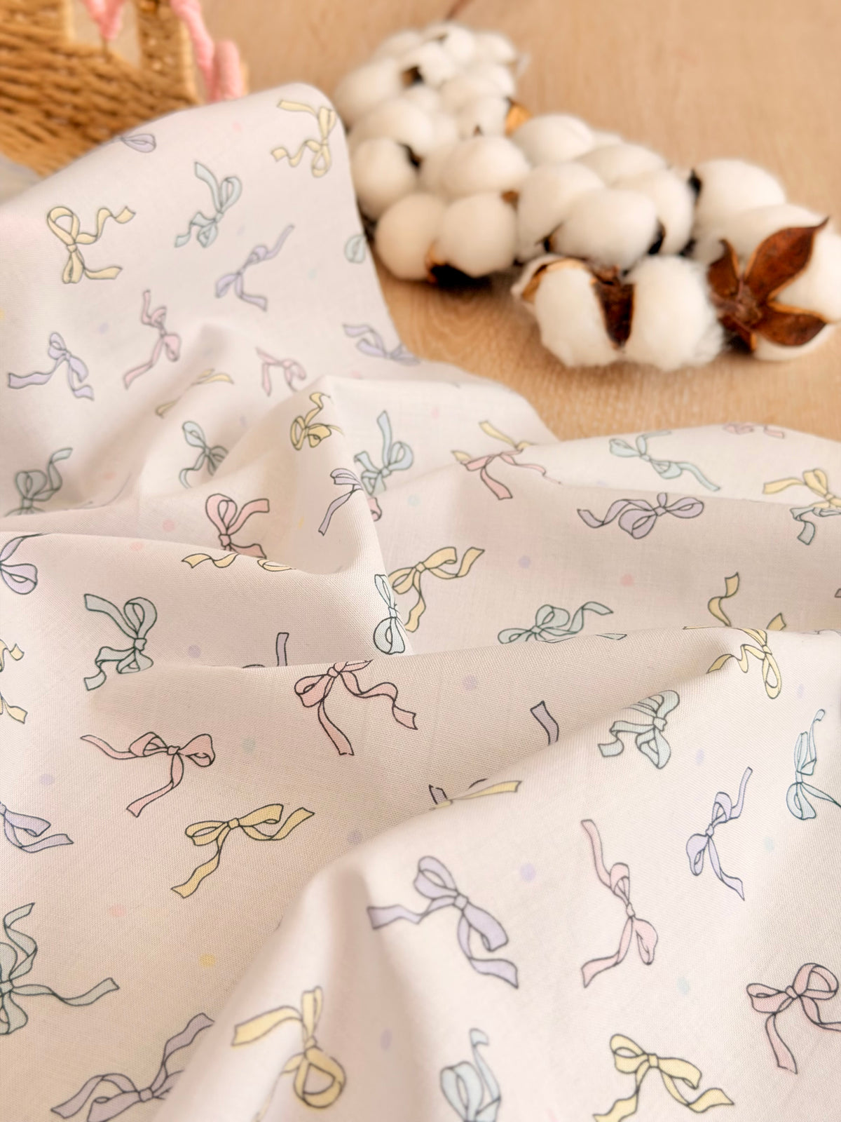 Printed Cotton Pastel Ribbons