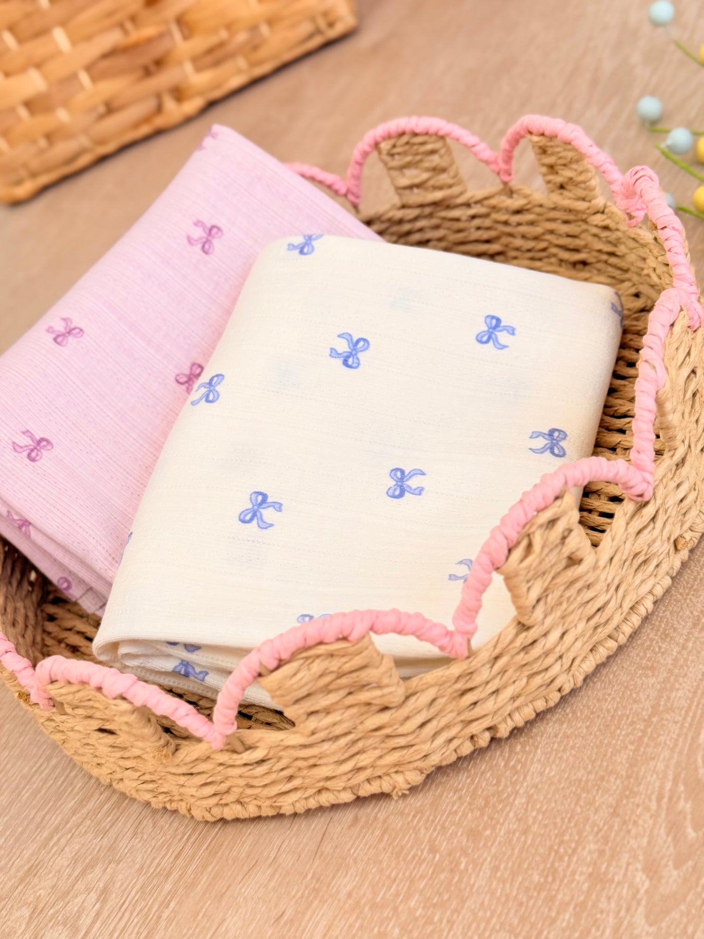 Printed Cotton Jersey Little Bows
