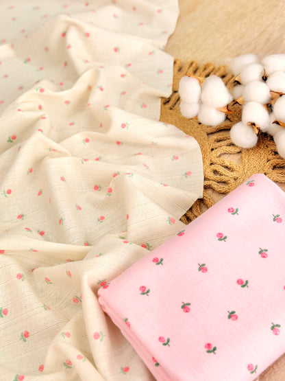 Printed Cotton Jersey Blush Petals