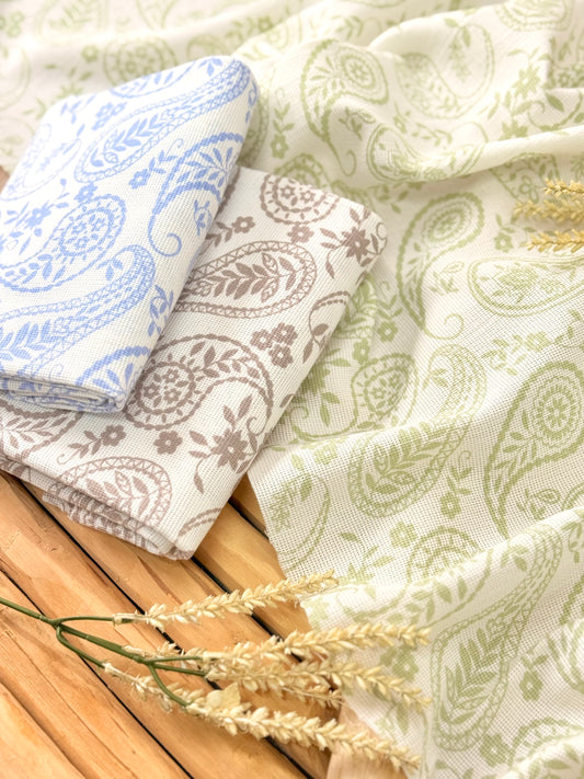 Artisanal Printed Linen Rustic Whispers