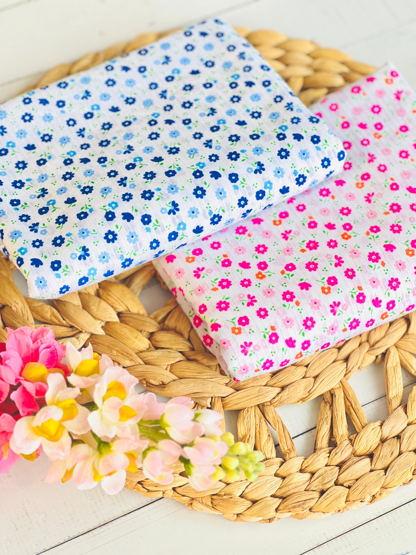 Printed Cotton Spring Daisies