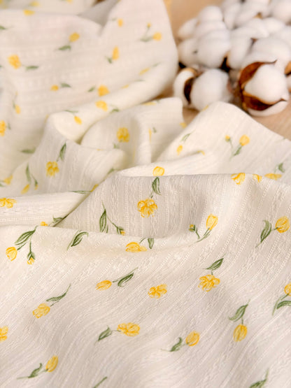 Embroidered Cotton Buttercup
