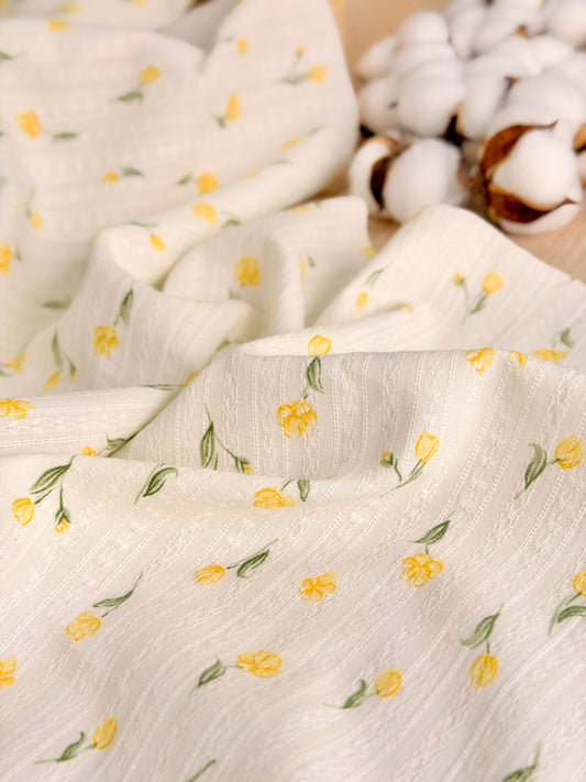 Embroidered Cotton Buttercup