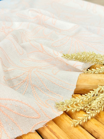 Artisanal Printed Linen Quiet Embroidery