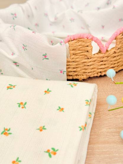 Printed Cotton Jersey Tiny Blossoms