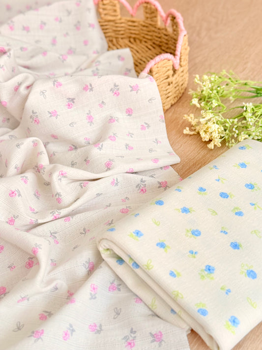 Printed Cotton Jersey Cottage Garden