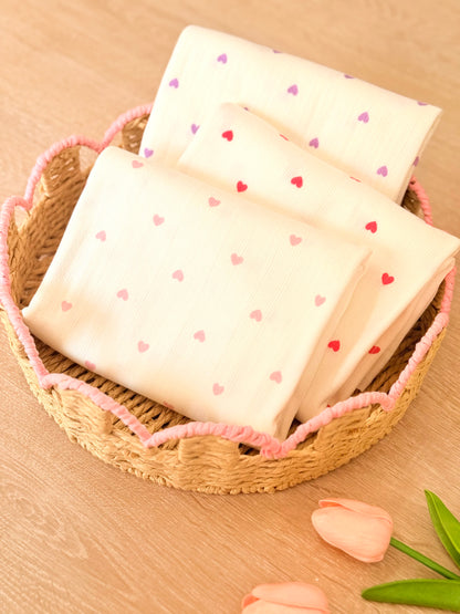 Printed Cotton Jersey Little Hearts