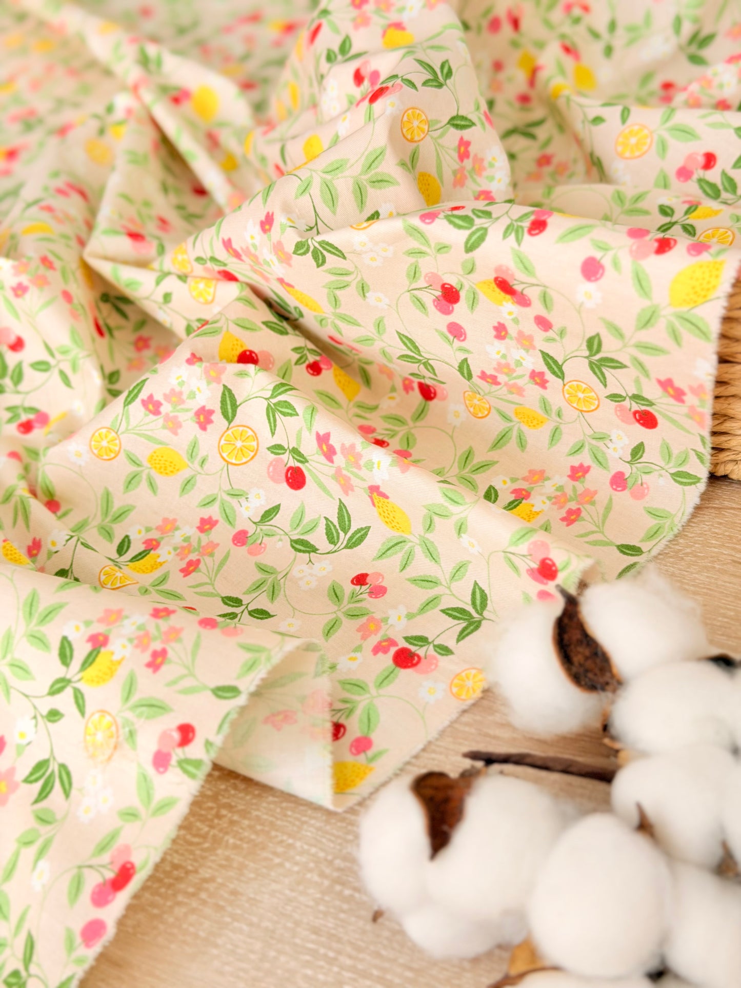 Cotton Twill Citrus Garden