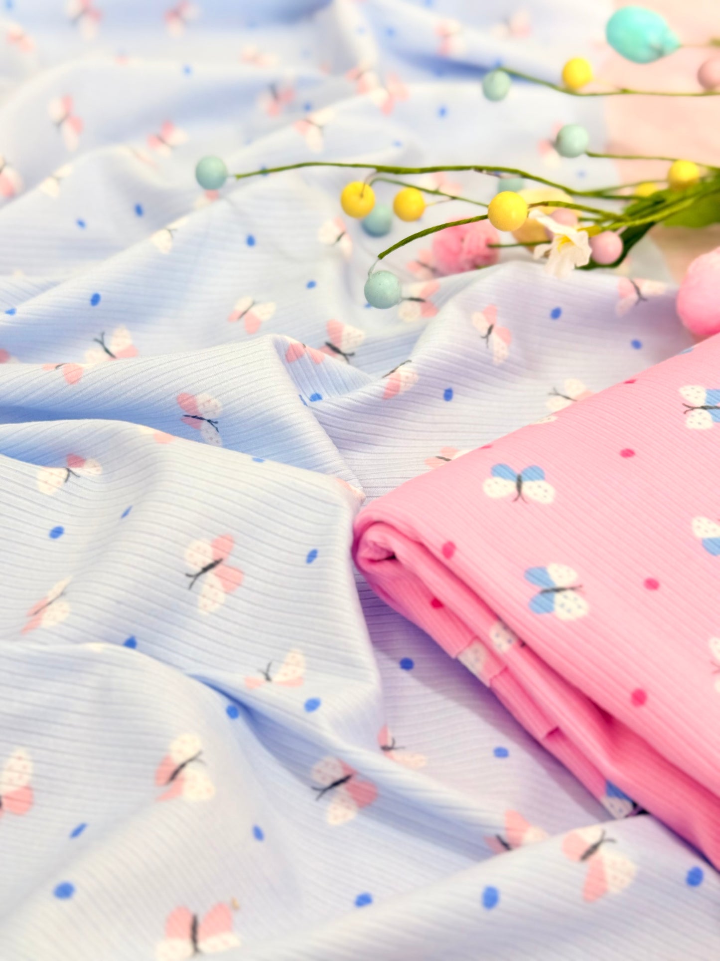 Printed Rib Butterfly Whispers