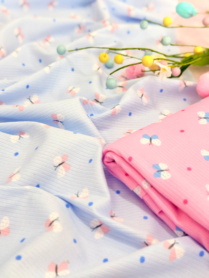 Printed Rib Butterfly Whispers