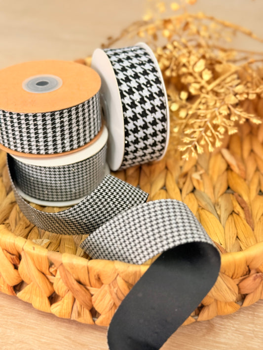 Listón Black & White Tweed