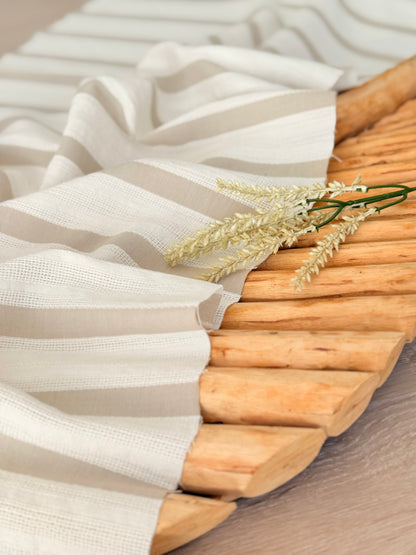 Artisanal Printed Linen Stripes 04