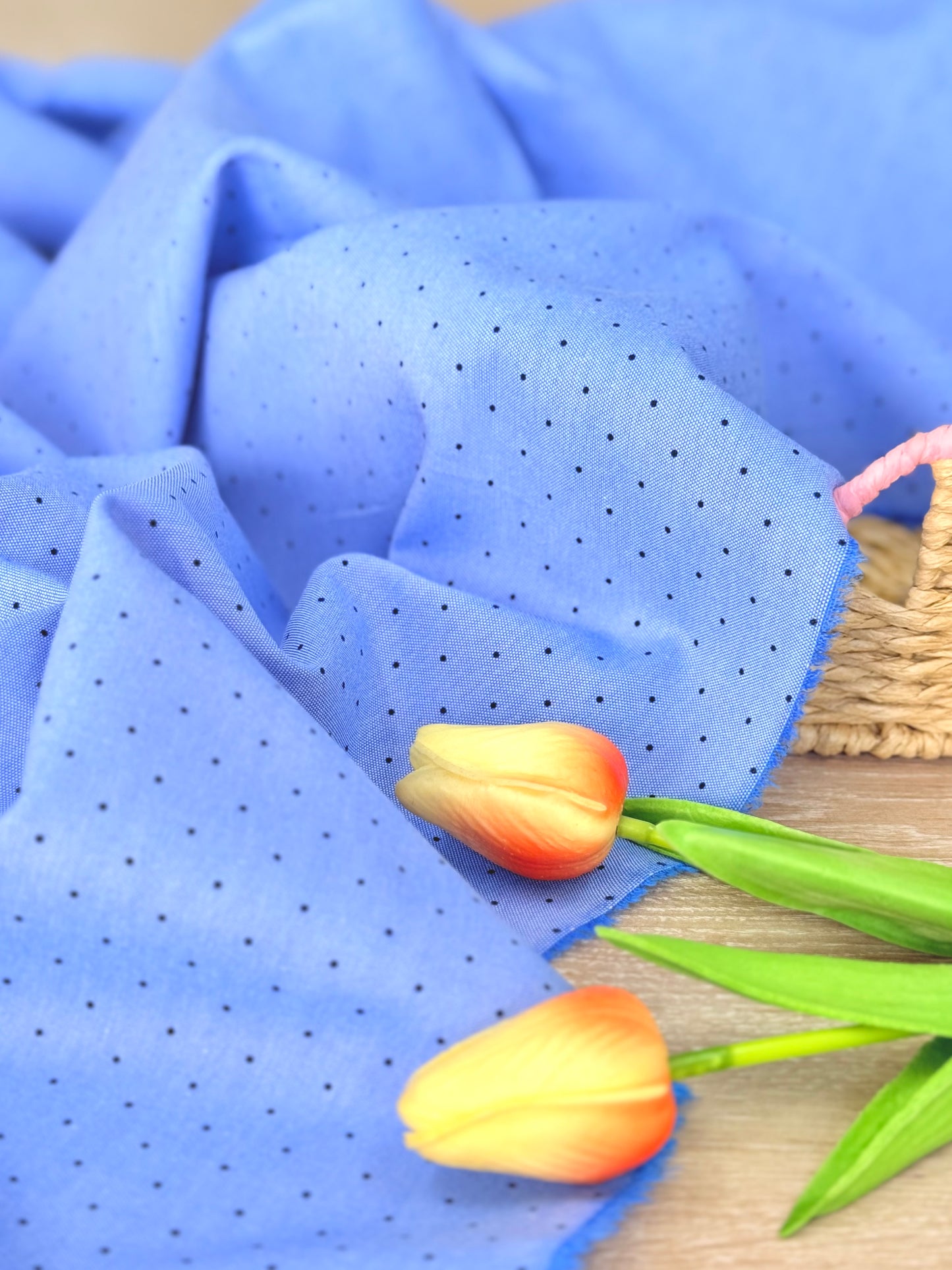 Printed Denim Mini Dot