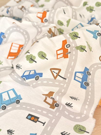 Cotton Twill Tiny Roads