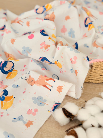 Cotton Twill Snow White Forest