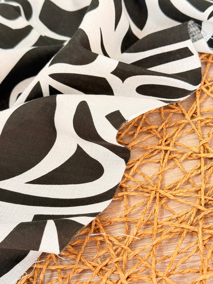 Printed Slub Linen Palma Brava