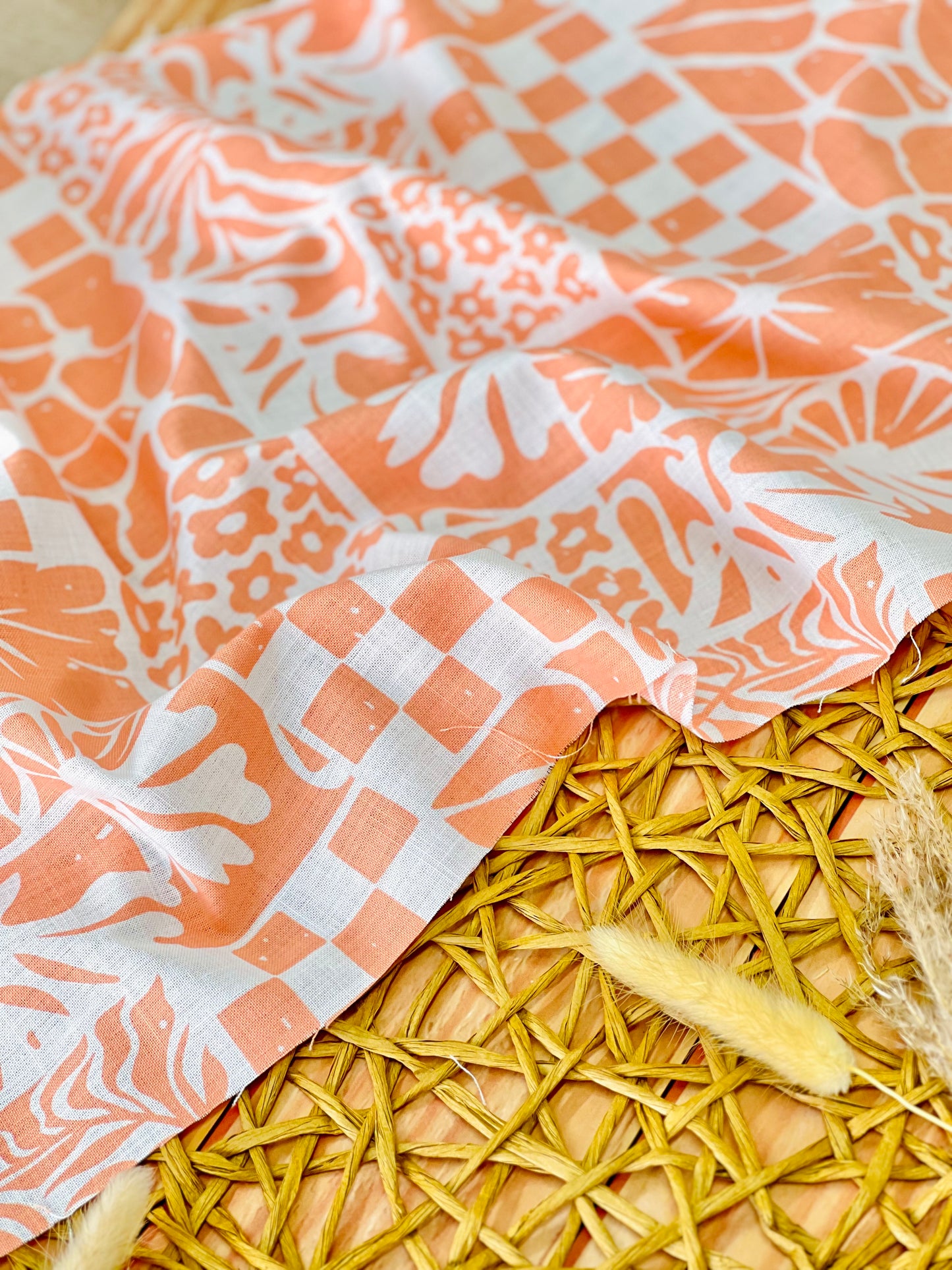 Printed Linen Pastel Mosaic
