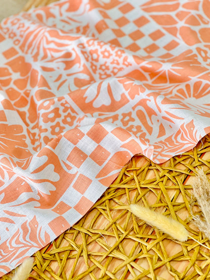 Printed Linen Pastel Mosaic