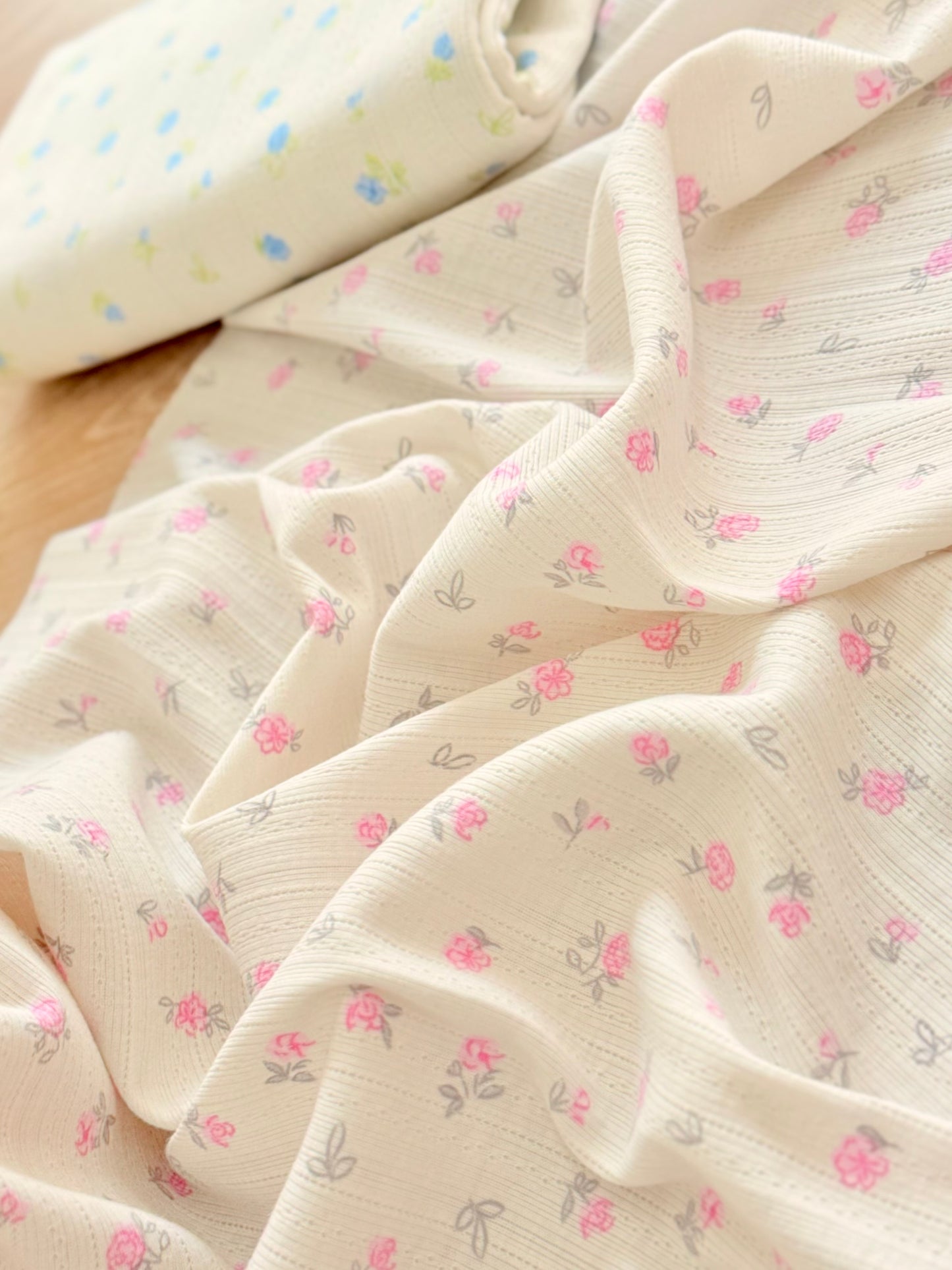 Printed Cotton Jersey Cottage Garden