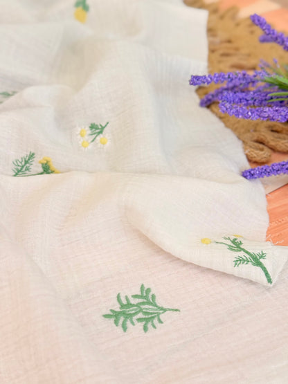 Muselina Bordada Lavender Meadow