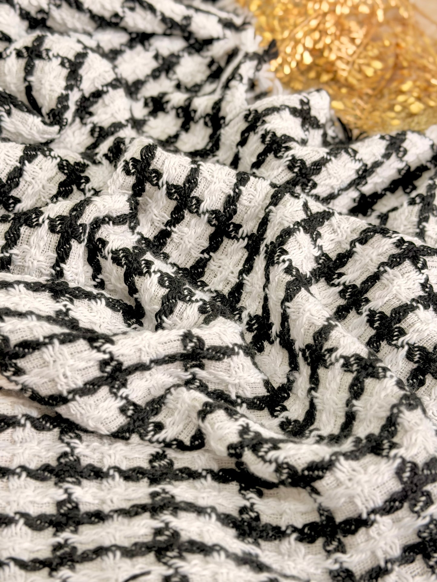 Tweed Monochrome Grid